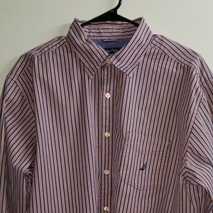 red and blue plaid Long sleeve shirt